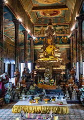 inside Wat Phnom, Phnom Penh, Cambodia