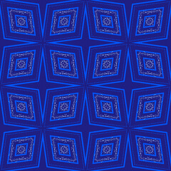 Texture abstract background of dark blue geometric squares with sparkle carborundum. Seamless pattern 