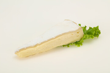 Brie cheese triangle served salad