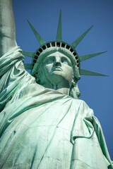 The Statue of Liberty on Liberty Island.
