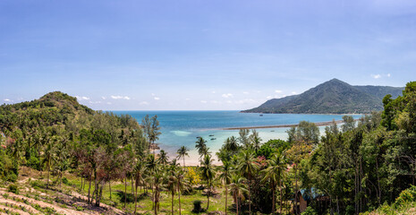 view of the Chaloklum bay Koh Phangan in Thailand