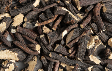 Texture of crumbling tree bark - close-up (organic background)