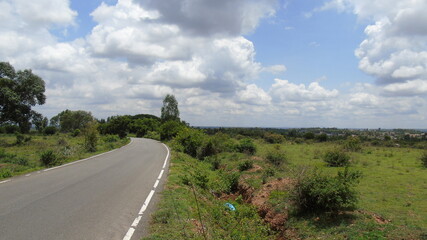 country road in the countryside