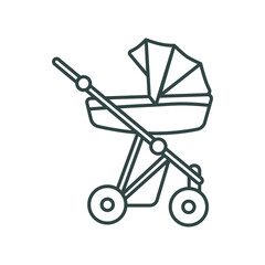 line icon, baby carriage Trolley