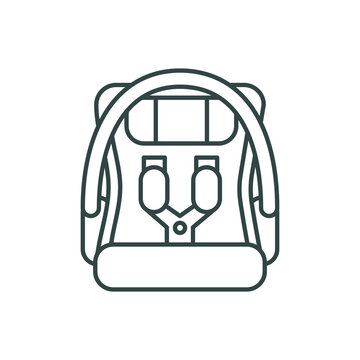 line icon, child car seat