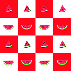 ilustration vector graphic watermelon in pattern.fit to place on packaging design,food wallpaper,culinary event backdrop