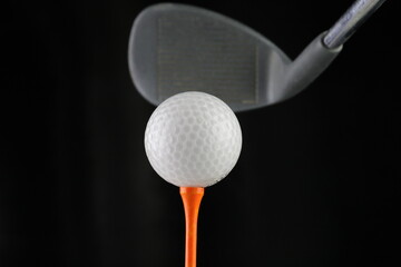 Wedge club and golf ball