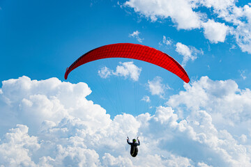 paraglider in the sky