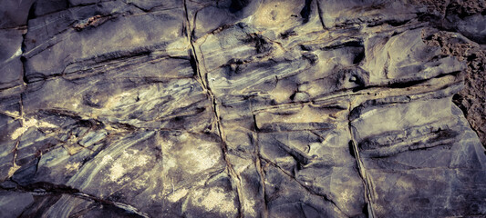 The beauty of sea, rocks and sky in the monsoon.