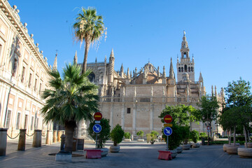 Obraz premium Sevilla Cathedral (Catedral de Santa Maria de la Sede), Gothic style architecture in Spain