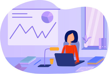 Young woman working in an office