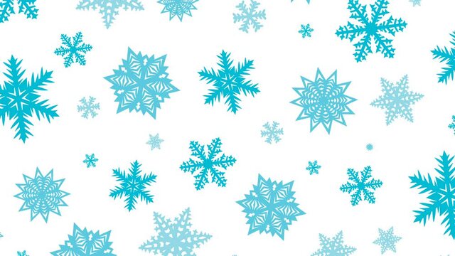 Christmas background, animation of snowflakes, rotation.