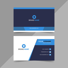 Abstract modern business card template design Blue color, shape design, office, company card