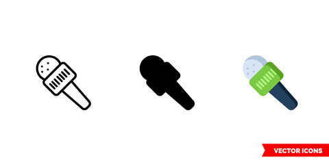 icon of 3 types. Isolated vector sign symbol.