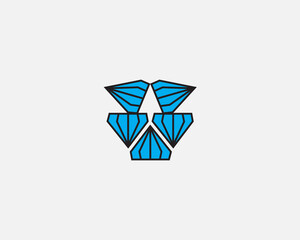 Diamond Arrow Logo. For brand identity, companies etc. 