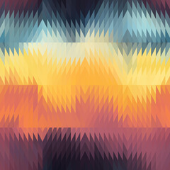Seamless vivid degrade blur ombre radiant surreal blurry saturated digital wavy tribal ethnic kilim geo pattern. - obrazy, fototapety, plakaty