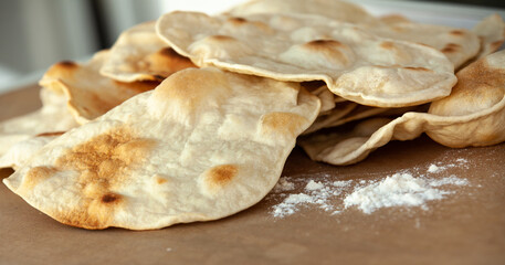 arab bread close up