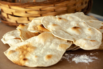 arab bread close up