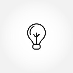 bulb line icon. idea bulb line icon