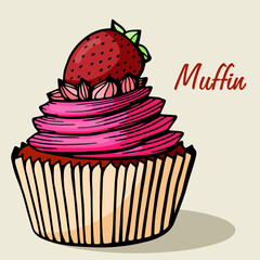 Cupcake collection with different flavors