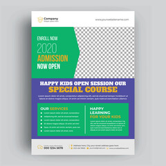 Obraz premium Kids Education Flyer Template