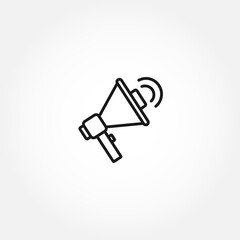 megaphone isolated vector line icon. agitation line icon