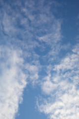 Blue sky with thin clouds