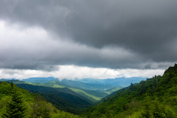 clouds over the mountains
