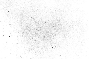 Distressed black texture. Dark grainy texture on white background. Dust overlay textured. Grain noise particles. Rusted white effect. Grunge design elements. Vector illustration, EPS 10.