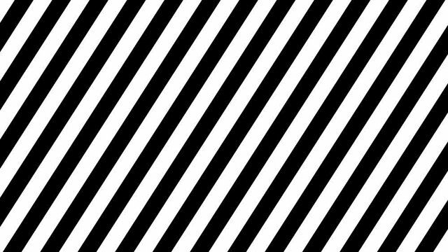 Abstract CGI motion background with rotating parallel black and white lines in perfect seamless loop (3840 x 2160, 30 fps).