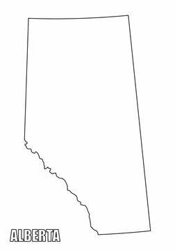 Alberta province outline map