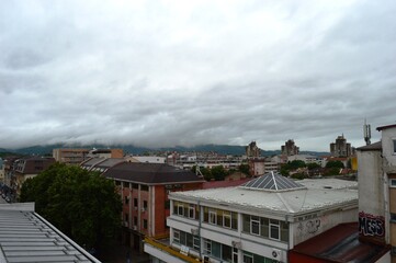 city landscape from the terrace