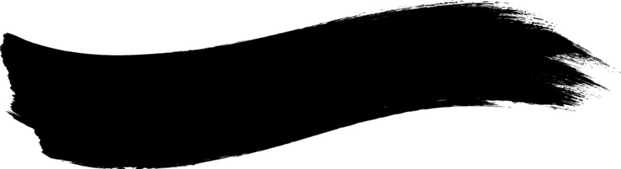 Grunge Paint Roller . Vector brush Stroke . Distressed banner . Black stripes isolated. paintbrush collection . Modern Textured shape . Dry border in Black . Bulge lines