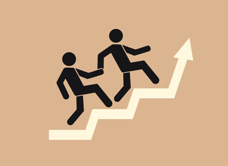 2 people in rush to run up 