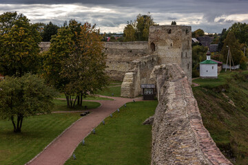 Izborsk medieval defensive fortress in the city of Izborsk in the Pskov region, Russia