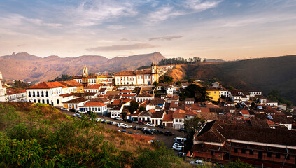 Fototapeta na wymiar View of the Ouro Preto 