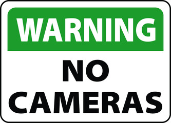 NO CAMERAS NO PHOTOS VIDEOS ALLOWED BANNED PROHIBITED NOTICE WARNING SIGN VECTOR ILLUSTRATION EPS