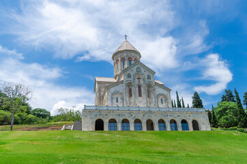 Fototapeta na wymiar The Monastery of St. Nino at Bodbe in Sighnaghi, Georgia