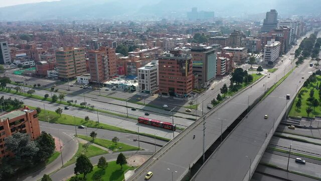 Calle 100 Bogot&aacute; covid sin gente drone