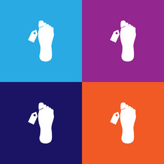 Mortuary illustration icon vector on multicolored background