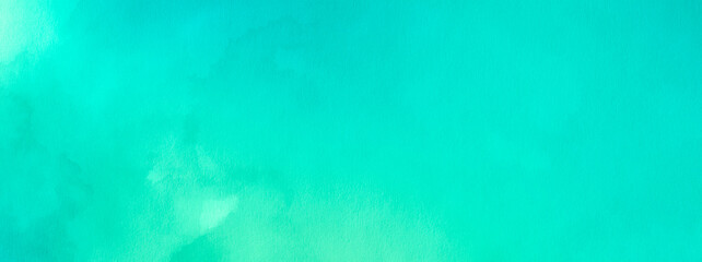 Abstract turquoise background with watercolor blots