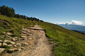 Sch&ouml;ne Aussicht von der Spitze der schweizer Berge