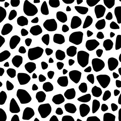 Abstract hand drawn vector seamless pattern. Simple background of random shapes. Black monochrome wallpaper isolated on transparent. Universal design for prints, wrapping, fabric, textile, ornament.