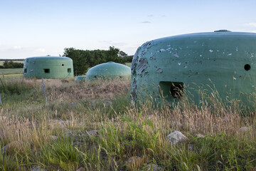 Stalowe kopuły poniemieckiego bunkra © qrrr