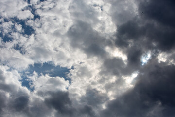 thunderstorm clouds in the sky in the evening