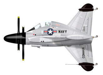 U.S. Navy Convair XFY Pogo test aircraft, c. 1955.