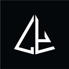 L Y white triangle initials with a black background