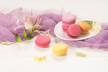 French sweet macarons