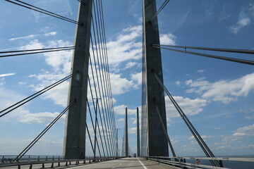 Connection from Sweden to Denmark via the Baltic Sea the Öresund Bridge
