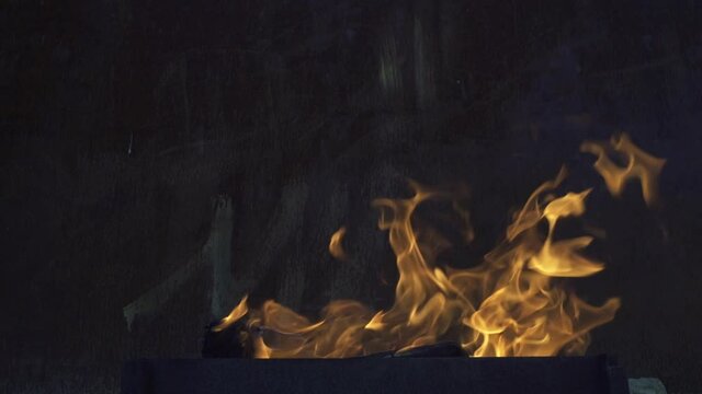 
This is a flame of fire on a grunge background.